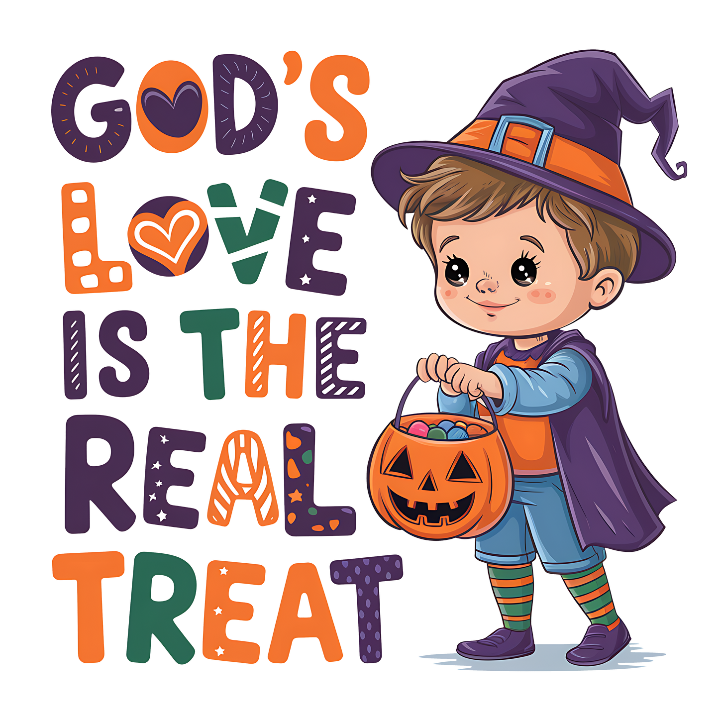 God's Love Halloween DTF - Youth