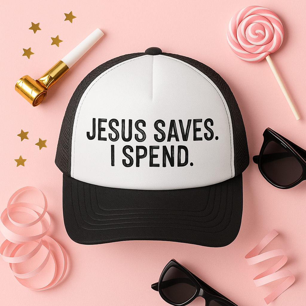 Jesus Saves I Spend Trucker Hat