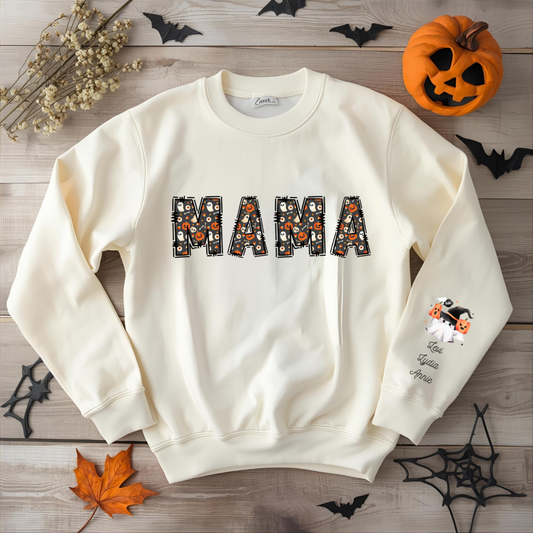 Personalized Halloween Mama Sweatshirt